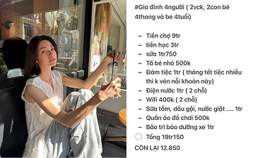 Bảng chi tiêu không tưởng của cặp vợ chồng ở TP.HCM